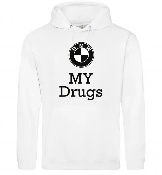 Женская толстовка (худи) BMW Белый фото