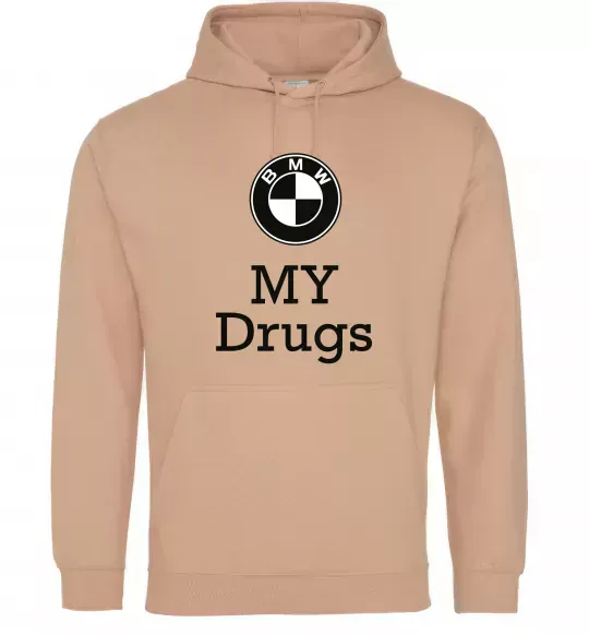 Женская толстовка (худи) BMW Песочный фото
