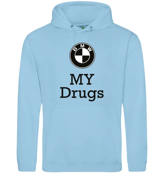 Женская толстовка (худи) BMW Голубой фото