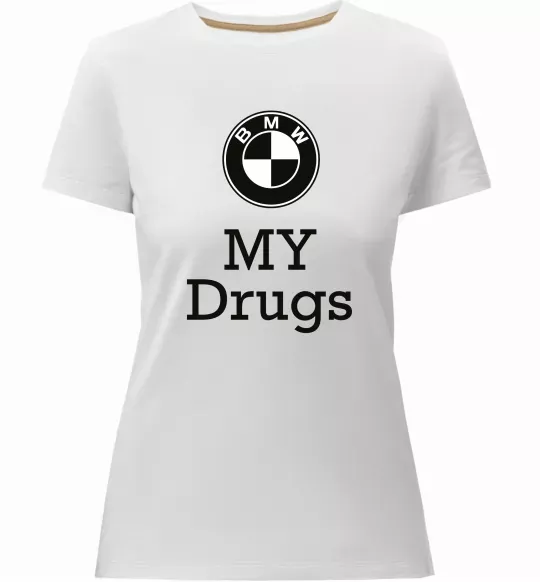 Жіноча преміум футболка BMW Білий фото