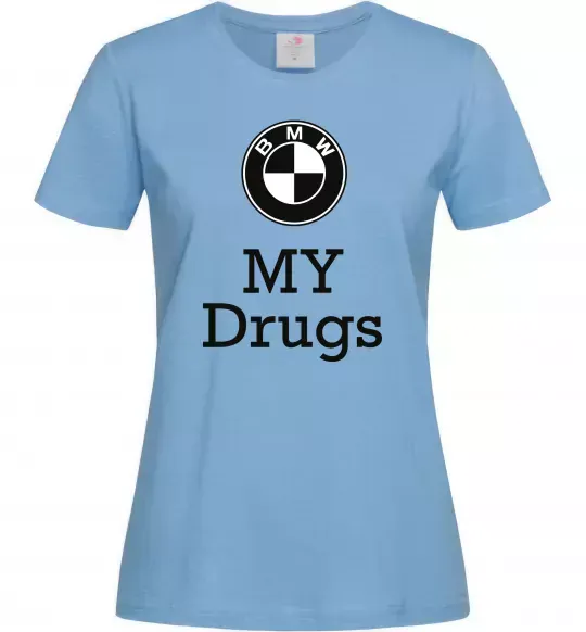 Женская футболка BMW Голубой фото