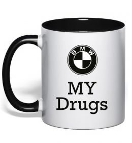 Чашка с цветной ручкой BMW