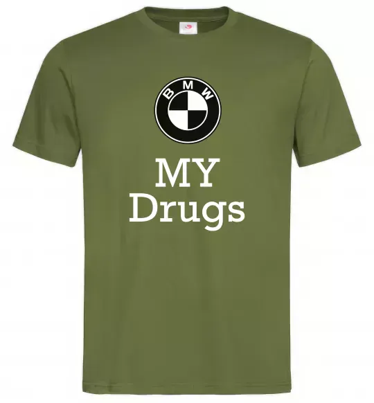Мужская футболка BMW Оливковый фото