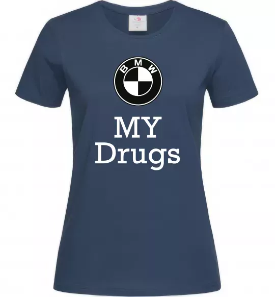 Женская футболка BMW Темно-синий фото