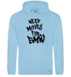 Женская толстовка (худи) Need money for BMW Голубой фото