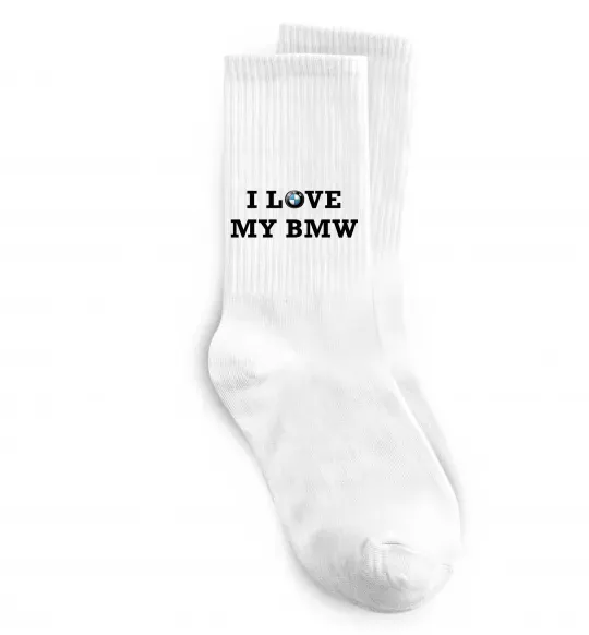 Носки I love my BMW Белый фото