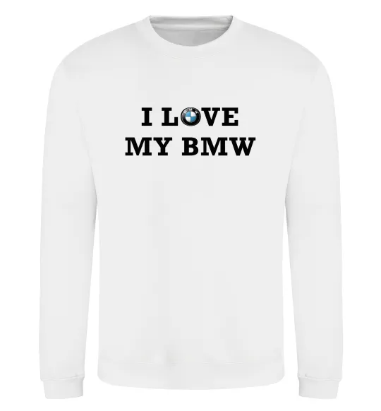 Свитшот I love my BMW Белый фото