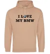 Жіноча толстовка (худі) I love my BMW Пісочний Жіноча толстовка (худі) I love my BMW Пісочний фото