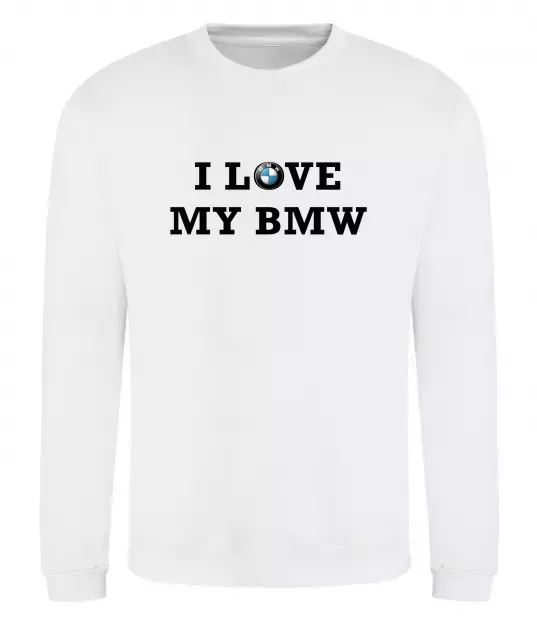 Свитшот I love my BMW Белый фото