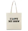 Эко-сумка I love my BMW Бежевый Эко-сумка I love my BMW Бежевый фото