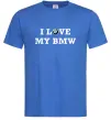 Мужская футболка I love my BMW Ярко-синий фото