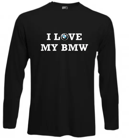 Лонгслив I love my BMW Черный фото