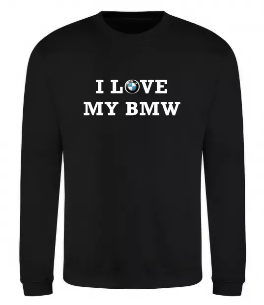 Свитшот I love my BMW Черный фото