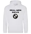Чоловіча толстовка (худі) Real men drive BMW Сірий меланж Чоловіча толстовка (худі) Real men drive BMW Сірий меланж фото