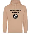 Чоловіча толстовка (худі) Real men drive BMW Пісочний Чоловіча толстовка (худі) Real men drive BMW Пісочний фото