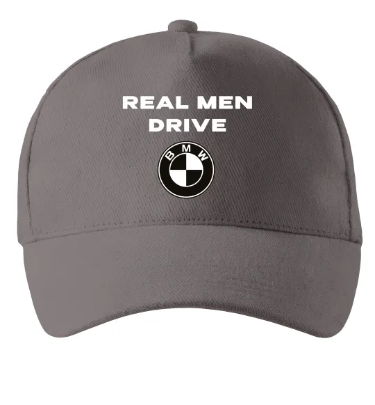 Кепка Real men drive BMW Сірий фото