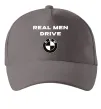 Кепка Real men drive BMW Сірий фото