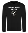 Світшот Real men drive BMW Чорний фото