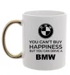 Чашка з кольоровою ручкою You can drive BMW Золото Чашка з кольоровою ручкою You can drive BMW Золото фото