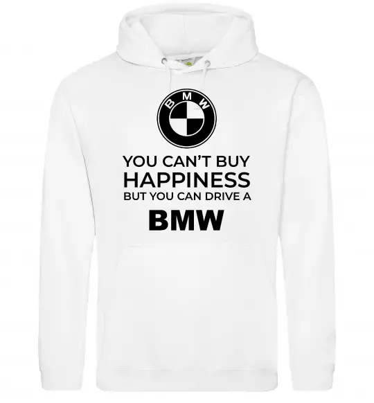 Чоловіча толстовка (худі) You can drive BMW Білий фото