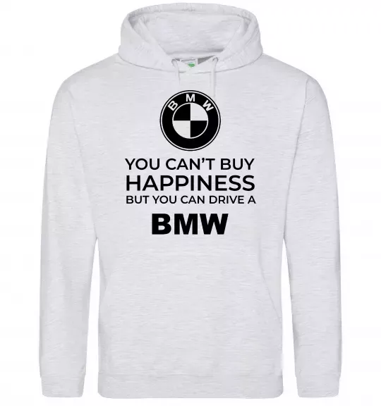 Чоловіча толстовка (худі) You can drive BMW Сірий меланж фото