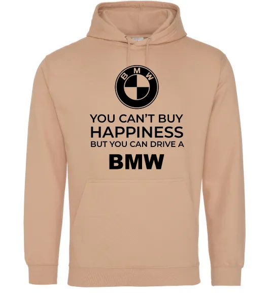 Жіноча толстовка (худі) You can drive BMW Пісочний фото