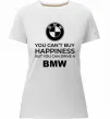 Жіноча преміум футболка You can drive BMW Білий фото