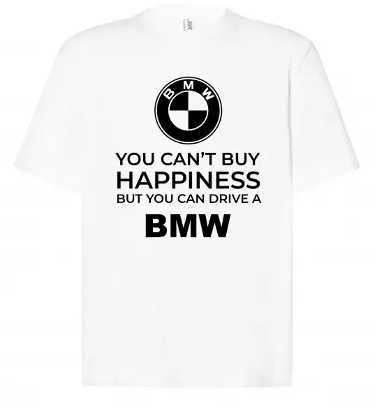 Футболка Оверсайз You can drive BMW Білий фото