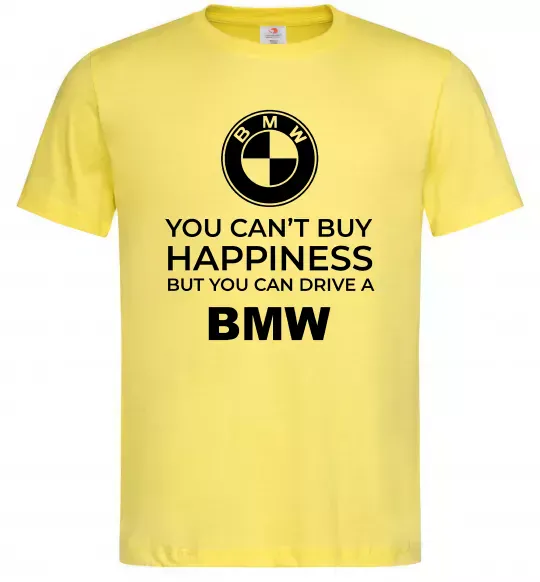 Мужская футболка You can drive BMW Лимонный фото