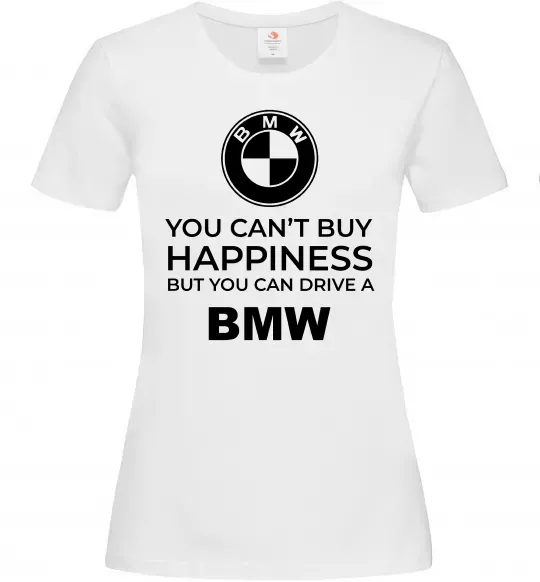 Жіноча футболка You can drive BMW Білий фото