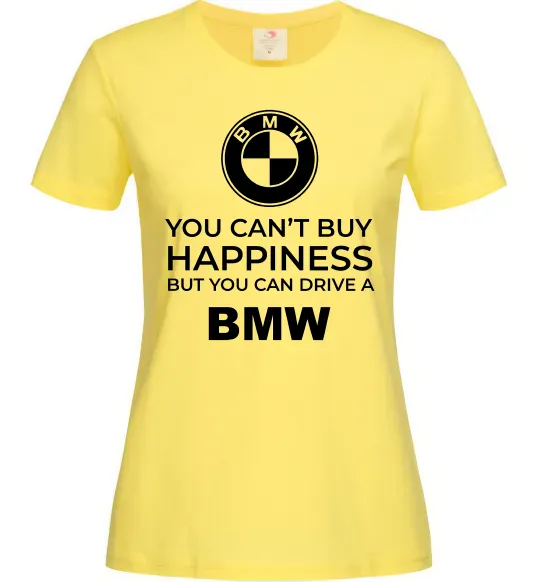 Жіноча футболка You can drive BMW Лимонний фото