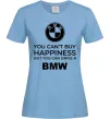 Жіноча футболка You can drive BMW Блакитний фото