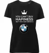 Жіноча преміум футболка You can drive BMW Чорний фото