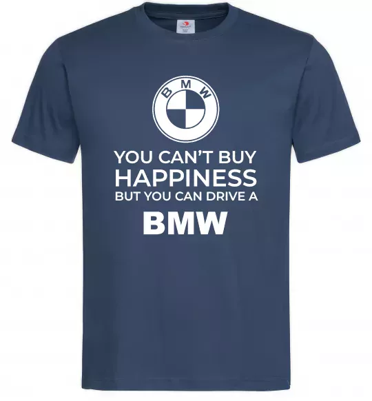 Мужская футболка You can drive BMW Темно-синий фото