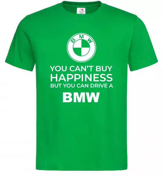 Мужская футболка You can drive BMW Зеленый фото