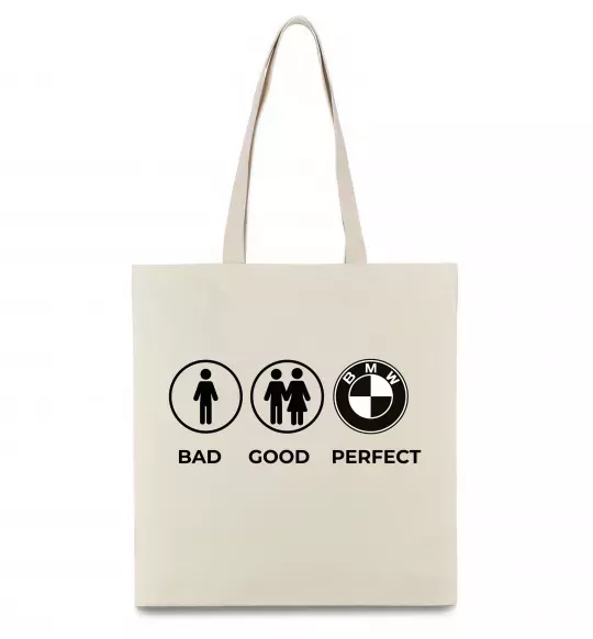 Еко-сумка Bad Good Perfect Бежевий фото