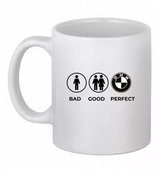 Чашка керамическая Bad Good Perfect Белый фото