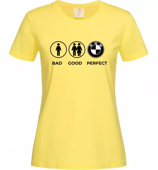 Жіноча футболка Bad Good Perfect Лимонний фото