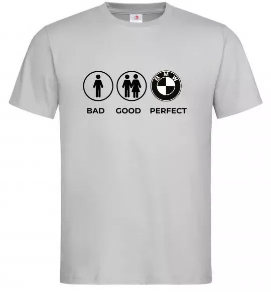 Мужская футболка Bad Good Perfect Серый фото