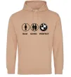 Мужская толстовка (худи) Bad Good Perfect Песочный фото