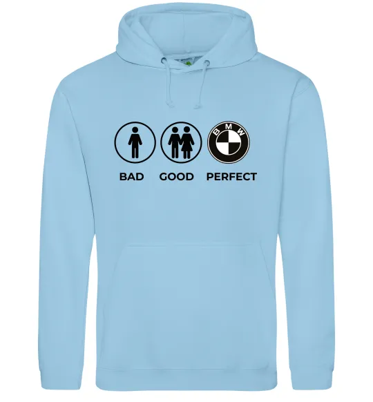 Жіноча толстовка (худі) Bad Good Perfect Блакитний фото