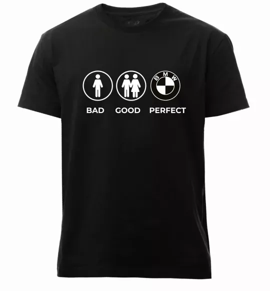 Чоловіча преміум футболка Bad Good Perfect Чорний фото