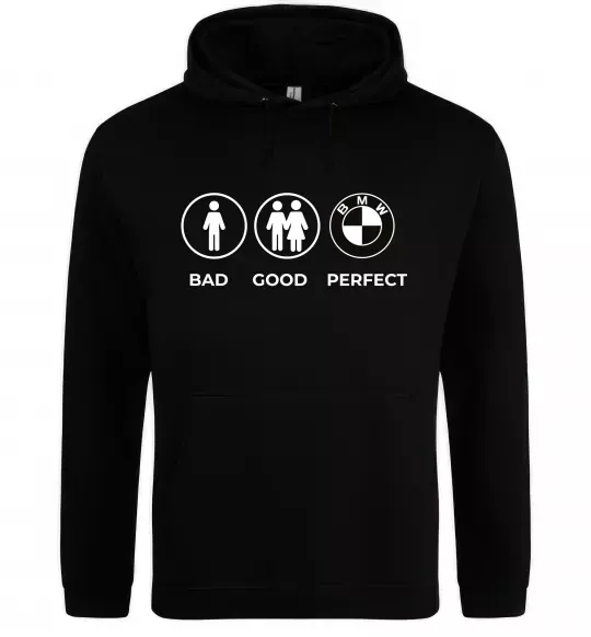 Мужская толстовка (худи) Bad Good Perfect Черный фото