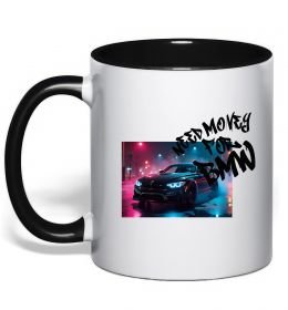 Чашка з кольоровою ручкою Money for BWM