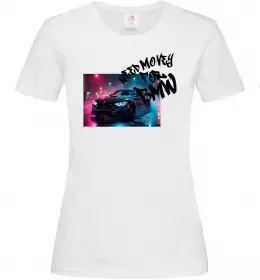 Женская футболка Money for BWM Белый фото