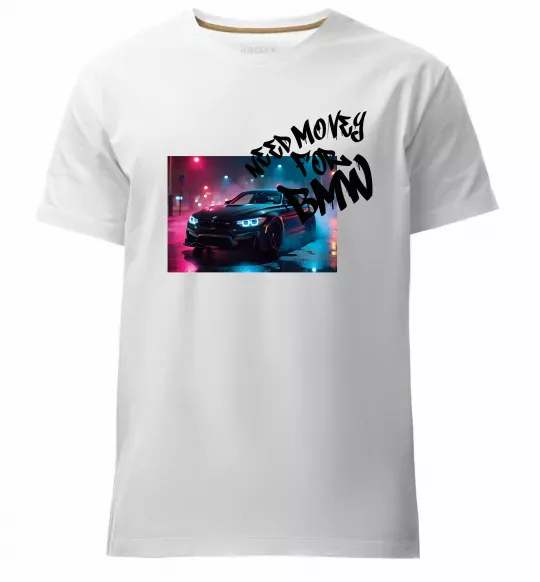 Чоловіча преміум футболка Money for BWM Білий фото