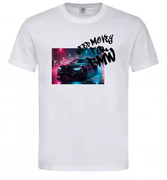 Чоловіча футболка Money for BWM Білий фото