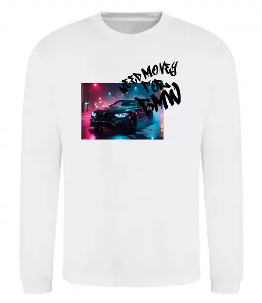 Світшот Money for BWM Білий фото