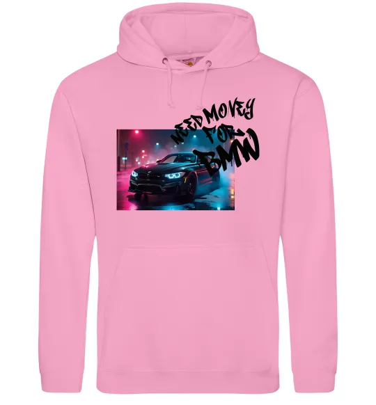 Чоловіча толстовка (худі) Money for BWM Рожевий фото