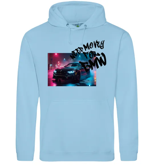 Жіноча толстовка (худі) Money for BWM Блакитний фото